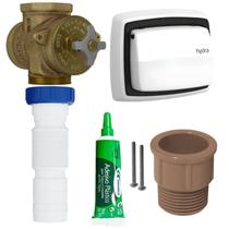 Kit Válvula Hydra Max 1.1/2 Acabamento Branco e Adaptadores 2550E112BRK100