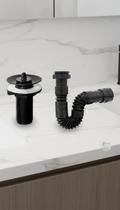 Kit Válvula + Sifão Flexível + Engate Preto Kit Válvula + Sifão Flexível + Engate Preto