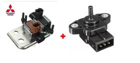 Kit Valvula Solenoide Turbina + Sensor Pressão Map Mitsubishi L200 Outdoor Pajero Sport