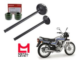 Kit Valvulas Admissão Escape Metal Leve + Retentores De Valvulas Honda Cortego Honda Cg Titan Fan Nxr Bros 125 150