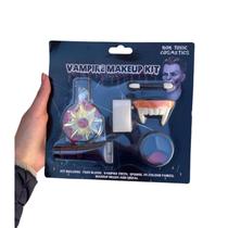 Kit Vampiro Maquiagem Fantasia Halloween Decoração