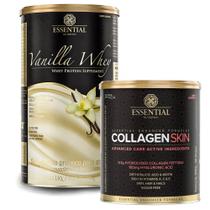 Kit Vanilla Whey Protein 900g + Collagen Skin 330g Essential