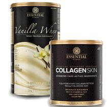 Kit Vanilla Whey Protein 900g + Collagen Skin 330g Essential