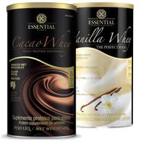 Kit Vanilla Whey Protein + Cacao Whey 450g - Essential