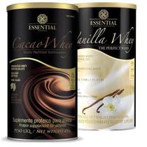 Kit Vanilla Whey Protein + Cacao Whey 450g - Essential
