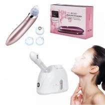 Kit Vaporizador Facial Ozônio+ Removedor Cravos Vácuo Sucção