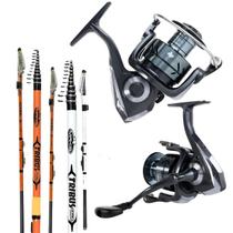 Kit Vara 2,40mts + Molinete Select Ideal para Tilápia Robalo