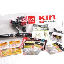 Kit Vara com Molinete e Utensílios para Pesca Kin - Maruri Kit Vara com Molinete e Utensílios para Pesca Kin - Maruri