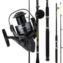 Kit Vara e Molinete Xtreme 40 Drag 11 kg Pesca Pesada