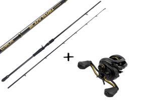 Kit Vara Maruri Black Tamba Pro 8'0" (2,40m) 30-60lb - 2 Partes + Carretilha Maruri Black Tamba Pro 11000