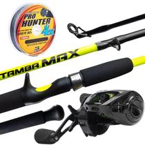 Kit Vara New Tamba+ Carretilha New CROBAT + Linha Multi 40lb