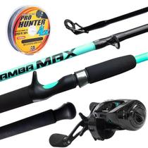 Kit Vara New Tamba+ Carretilha New CROBAT + Linha Multi 40lb