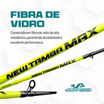 Kit Vara New Tamba Verde Neon + Carretilha Balck Tamba BT11 + Linha Mono
