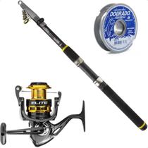 Kit Vara Telescópica 3m + Molinete Elite 4000 Marine Sports