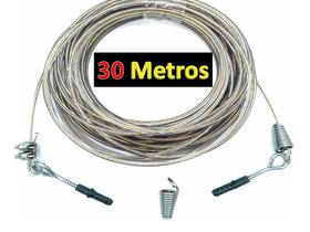 Kit Varal Aço Encapado De 4mm 30mt Com Gancho E Clips Kit Varal Aço Encapado De 4mm 30mt Com Gancho E Clips