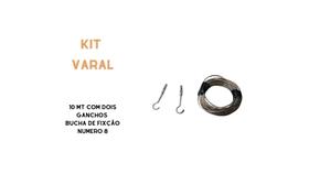 Kit Varal Art Varais de Aço 3.30 mm com 10 mts + 2 ganchos Bucha 8 Kit Varal Art Varais de Aço 3.30 mm com 10 mts + 2 ganchos Bucha 8
