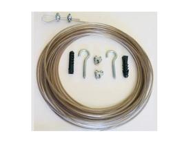 Kit Varal Cabo Aço Encapado De 4mm 50mt Com Gancho E Clips Kit Varal Cabo Aço Encapado De 4mm 50mt Com Gancho E Clips