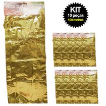 kit Varal de Fitas Metalizadas Real 100MT - Ouro