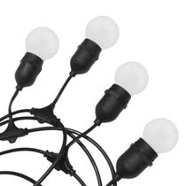 Kit Varal De Luz Ip65 5mts + 5 Lâmpadas Led BolinhaCordão Blindado Decoração Jardim Quintal Festa - UPLED