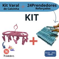 KIT Varal de roupa íntima + 24Prendedor de Roupas - Varal de roupas intimas, calcinha, cuecas, meia - Imp