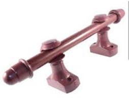 Kit Varão 1,50 Metro para Cortina 28mm Mogno