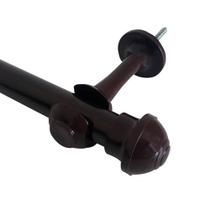 Kit Varão 1,50m para Cortinas 19mm Tabaco