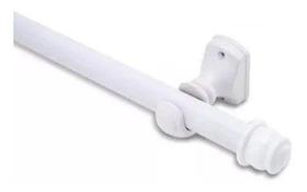 Kit Varão 2 Metros SIMPLES 19mm Para Cortina Branco - TUCA CASA