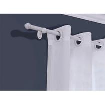 Kit Varão Bella Arte Pratiko Pro 28mmx2m com 2 Suportes em Aço Revestido Branco