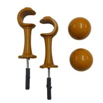 Kit varao cortina cor sortida suporte simples 28mm palha moreti