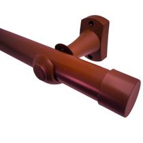 Kit varão de aço simples 1 metro 28mm com pintura eletrostática