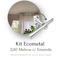 Kit varão de cortina simples cromado Kit varão de cortina simples cromado