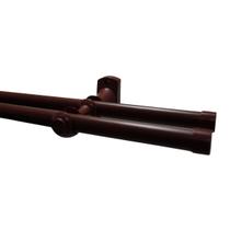 Kit varão duplo de aço 1 metro 19mm com pintura eletrostática