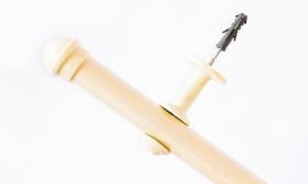 Kit Varão Simples Madeira 2 metros 19mm para Cortina