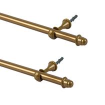 Kit Varão Simples para Cortina de 2 Metros com 3 Suporte Espessura 19mm - Borda Bordados