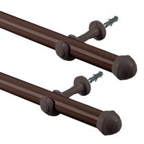 Kit Varão Simples para Cortina de 3 Metros Espessura 28mm Kit Varão Simples para Cortina de 3 Metros Espessura 28mm