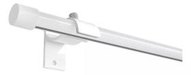 Kit Varão Trilho Suíço Deslizante Wave 28mm 2.40 Metro Branco Kit Varão Trilho Suíço Deslizante Wave 28mm 2.40 Metro Branco