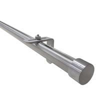 Kit Varão Trilho Suisso Deslizante Wave 28mm 2,0m Alumínio