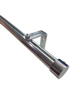 Kit Varão Trilho Suisso Deslizante Wave 28mm 3,0m Alumínio