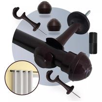 Kit Varão Varal Simples 1,50 metro 19mm Bastão Para Cortina Colorido Branco Palha Preto Tabaco