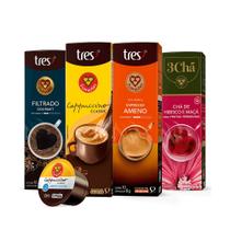 Kit Variedades 120 Cápsulas TRES 3 Corações Kit Variedades 120 Cápsulas TRES 3 Corações