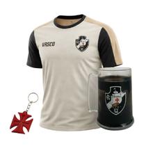 Kit Vasco Da Gama Camisa Estouro Gold + Caneca + Chaveiro Borracha - Masculino Tamanho:GGCor:Bege