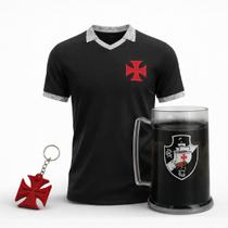 Kit Vasco Da Gama Camisa Eterno + Caneca + Chaveiro Borracha - Masculino Tamanho:GCor:Preto