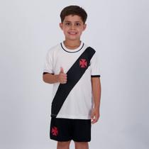 Kit Vasco Mini Craque Infantil Branco e Preto Kit Vasco Mini Craque Infantil Branco e Preto