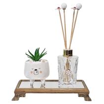 Kit Vasinho Bichinho Urso Com Suculenta Bandeja De Madeira Kit Vasinho Bichinho Urso Com Suculenta Bandeja De Madeira