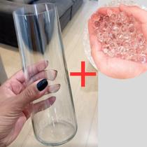 kit Vaso 21 cm mais Bolinha de Gel Transparente Cresce na Agua para Decoração com Plantas kit Vaso 21 cm mais Bolinha de Gel Transparente Cresce na Agua para Decoração com Plantas