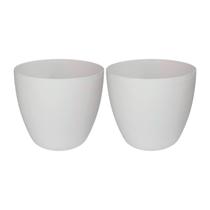 Kit Vaso Cachepot de Mesa Redondo 15x12cm Decorativo 1,8L Kit Vaso Cachepot de Mesa Redondo 15x12cm Decorativo 1,8L