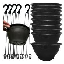 Kit Vaso Cuia Pote 18 + Alça P/ Planta Pendente 10 Unidades Kit Vaso Cuia Pote 18 + Alça P/ Planta Pendente 10 Unidades