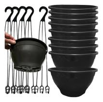 Kit Vaso Cuia Pote 18 + Alça P/ Planta Pendente 5 Unidades