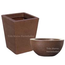 Kit Vaso De Planta Flor Decorativo Jardim Varanda Poliet P