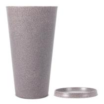 Kit Vaso e Prato Cônico Aldora Pedra 66 Terrano Kit Vaso e Prato Cônico Aldora Pedra 66 Terrano